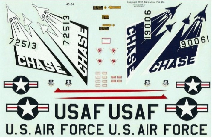 F-106A/B Chase planes for B-1 test program