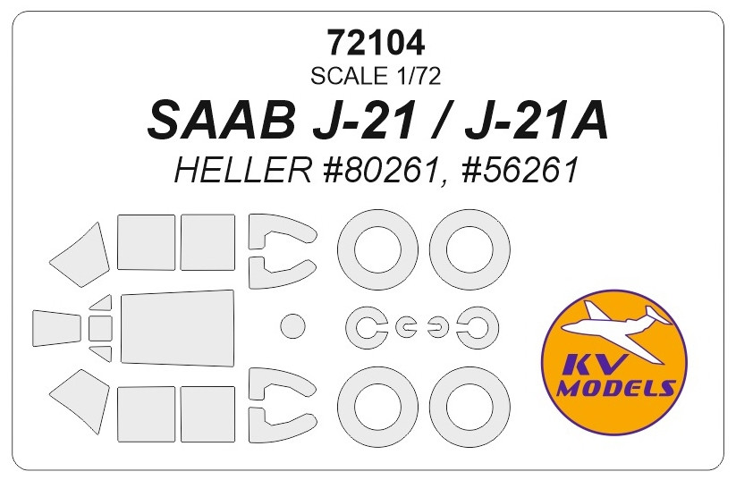 SAAB J21/J21A canopy/wheels mask (HEL)