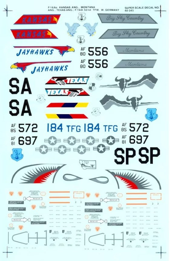 F-16A/D Montana, Kansas, Texas ANG, 52nd TFW, West Germany