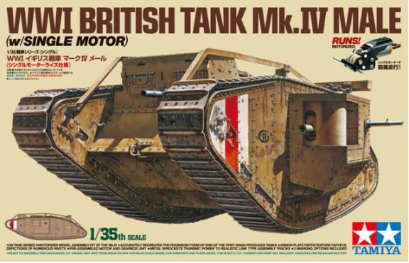 WWI British Tank Mk. IV Male MOTORIZED