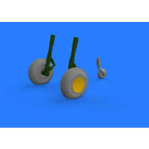 P-40E wheels resin & p/e 
