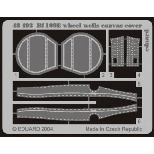 Bf109E wheel wells canvas cover HAS