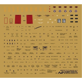 P-47 Thunderbolt stencils version 1 (dry transfer)