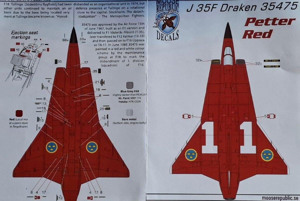 SAAB J35F Draken, Petter Red 35475