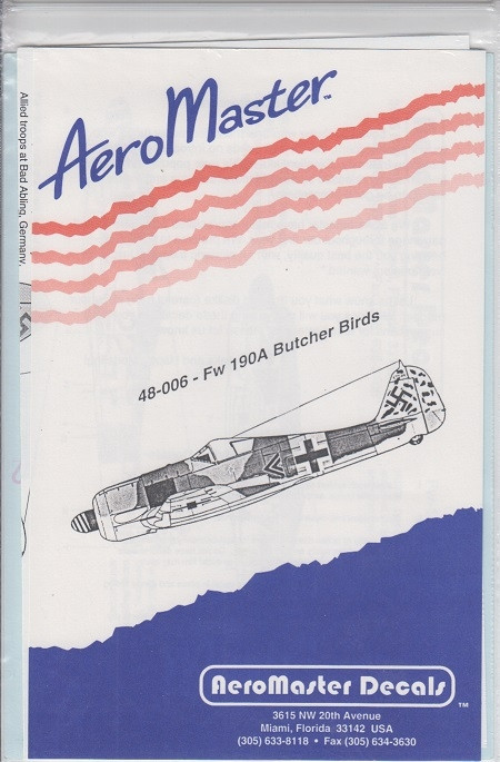 Fw190A Butcher Birds. 5 liveries 
