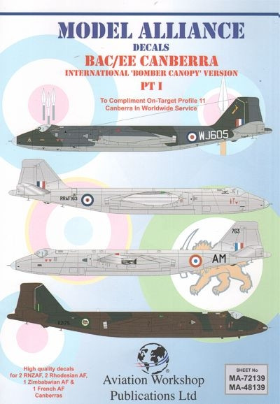 BAC/EE Canberra Part 1 - Bomber Canopy versions in Foreign Service (5 schemes)