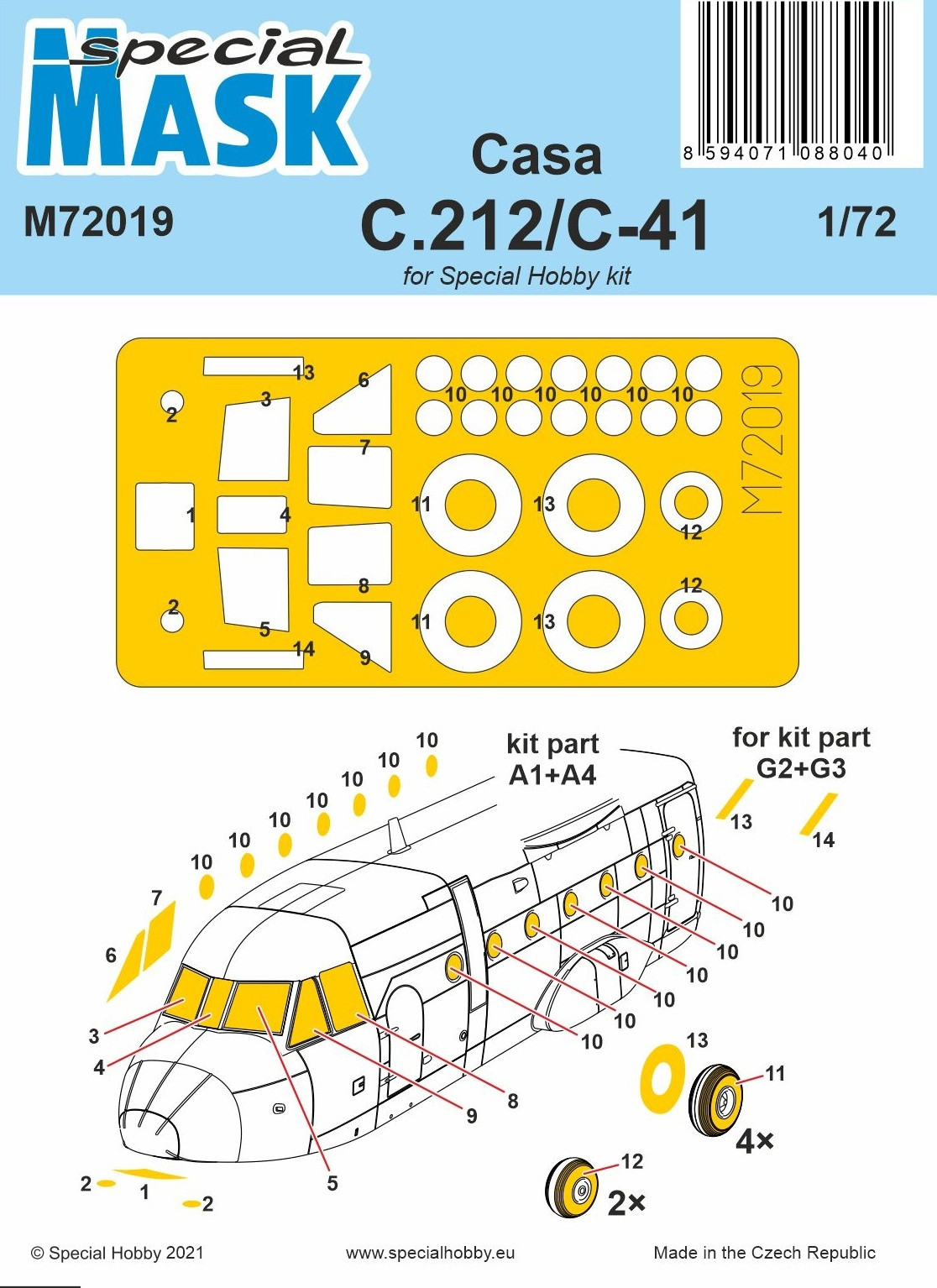 Casa C.212/C-41 paint masks for Special Hobby)