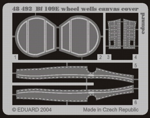 Bf109E wheel wells canvas cover HAS Bf109E wheel wells canvas cover HAS