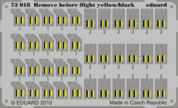 Remove Before Flight flags yellow/black