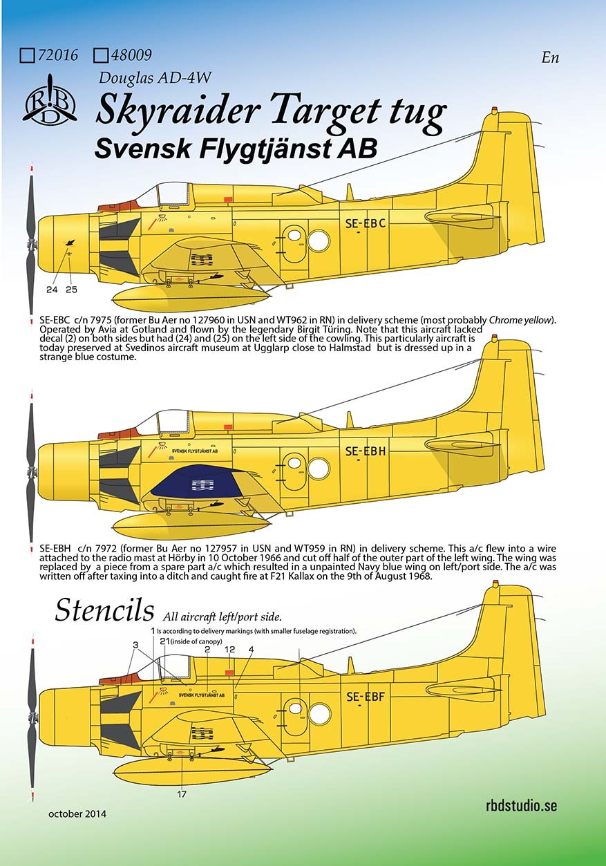 Skyraider Target Tug Svensk Flygtjänst AB