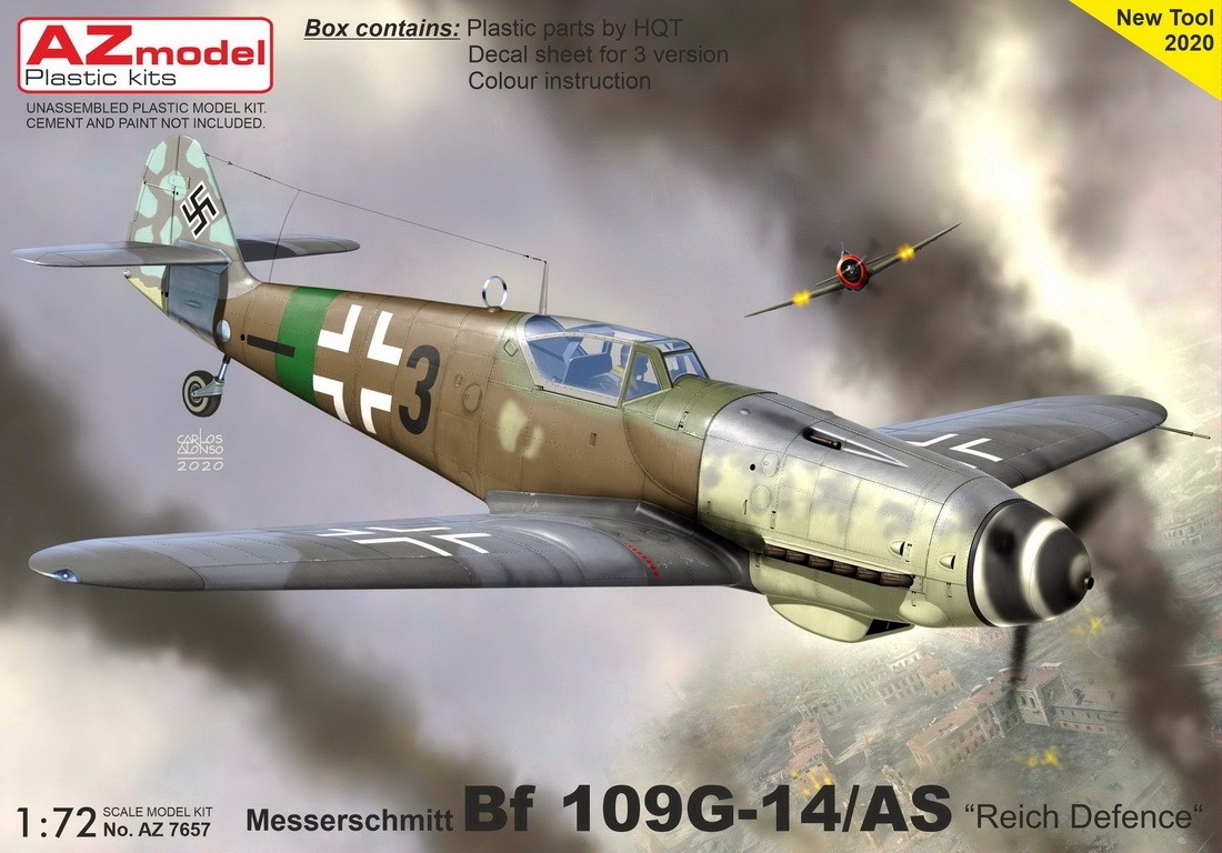 Bf109G-14/AS, Reich Defense. Re-designed fuselage parts