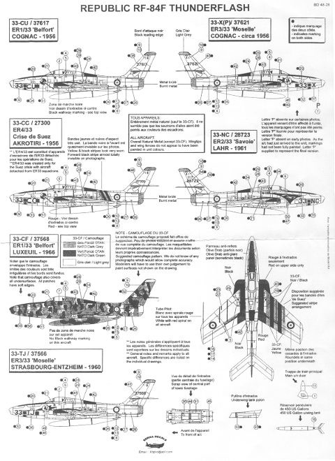 Republic RF-84F Thunderflash (6 liveries) 