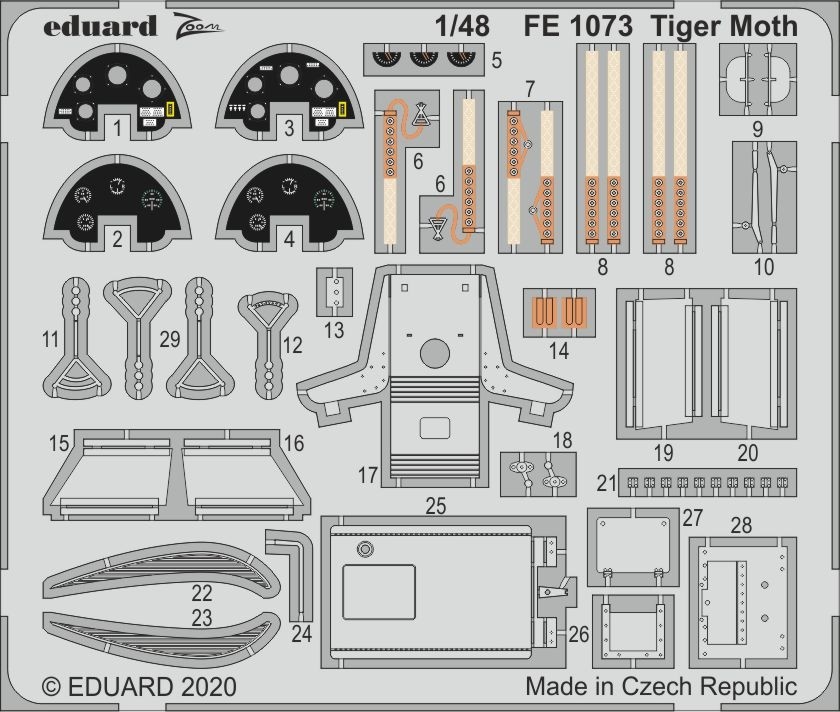 Gloster Gladiator Mk.I detail set (Airfix) FV J8