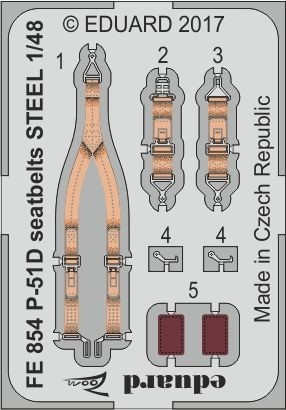 P-51D Mustang seatbelts STEEL (Airfix)