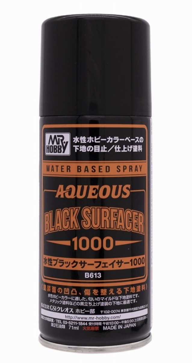 Aqueous black surfacer 1000, 170 ml  aerosol