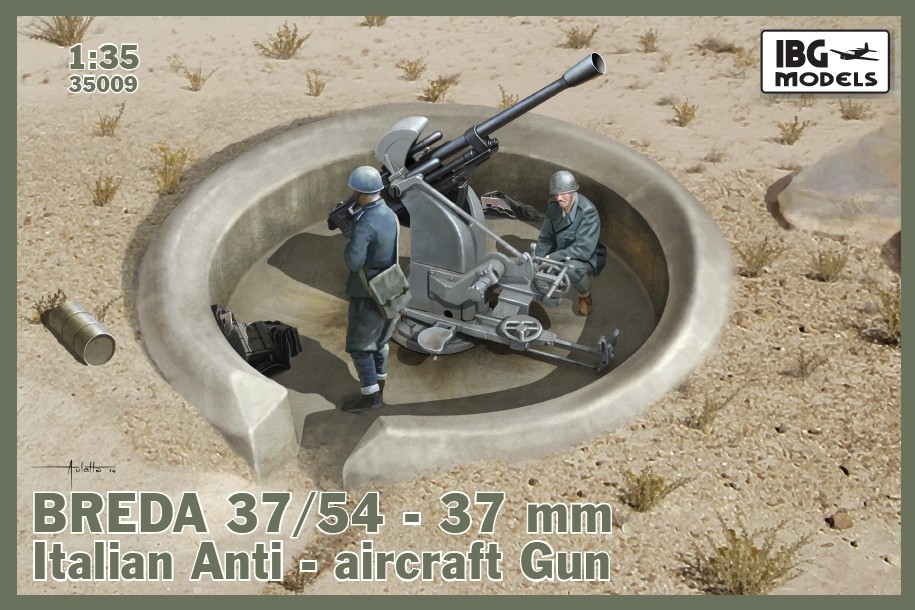 Breda 37/54 37mm Italian AA Gun incl. optional metal barrel