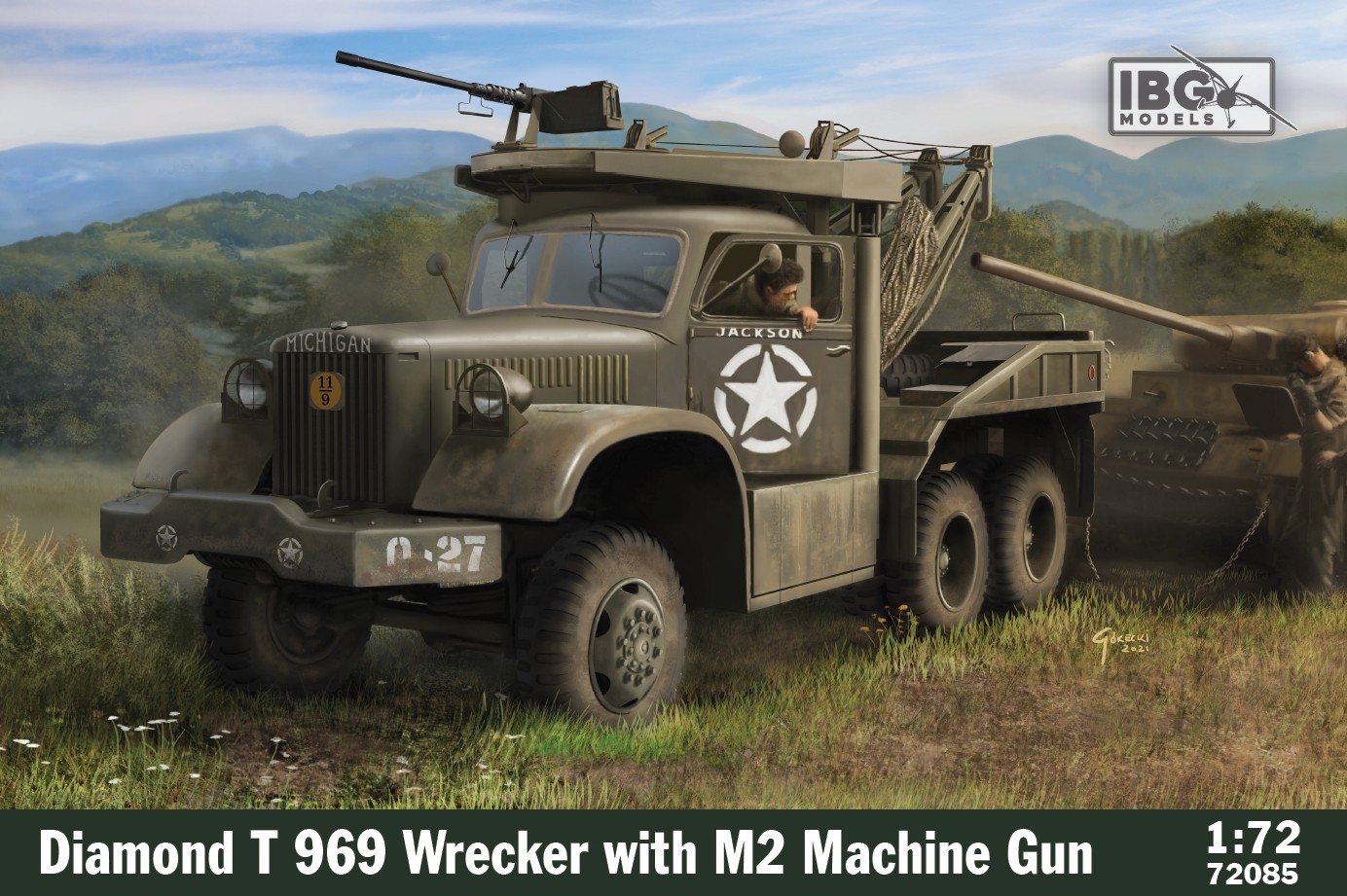 Diamond T 969 Wrecker w. M2 machine gun & bonus p/e