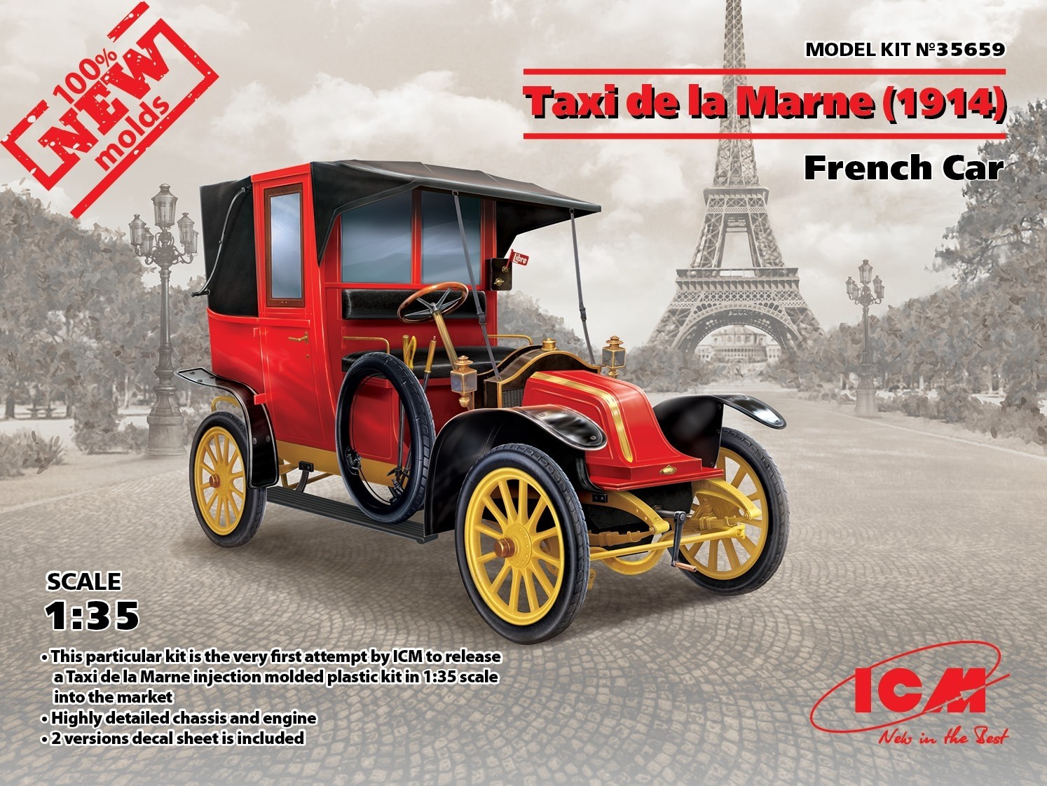 Taxi de la Marne (1914) French Car NEW MOLDS
