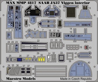 SAAB JA37 Viggen cockpit detail set (TAR)
