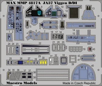 SAAB JA37 Viggen D/DI cockpit details (TAR)
