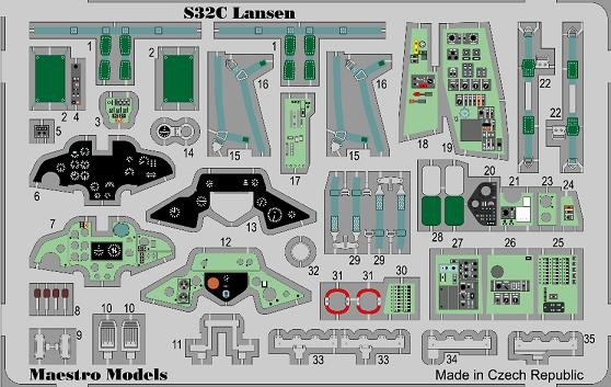 S32C Lansen cockpit set colour SE INFO