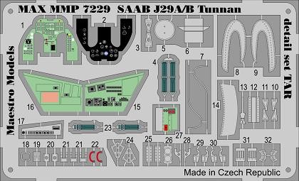 SAAB J29 Tunnan detail set for Tarangus