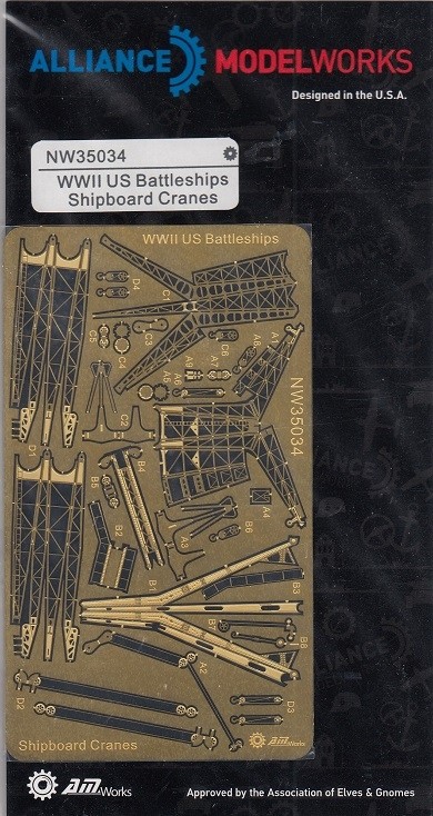 WWII US Battleships shipboard cranes