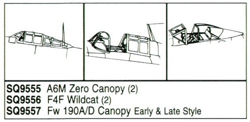 A6M Zero vacform canopy x 2 