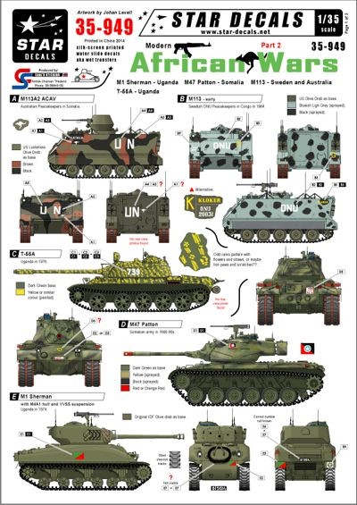 Modern African Wars #2. Uganda T-55A & M1 Sherman, Somalia M47, M113 Sweden and Australia (UN).