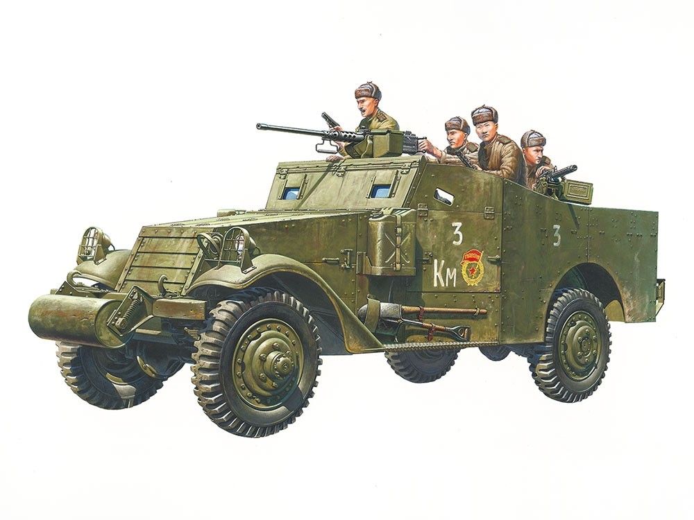 M3A1 Scout car incl. 5 Russian figures
