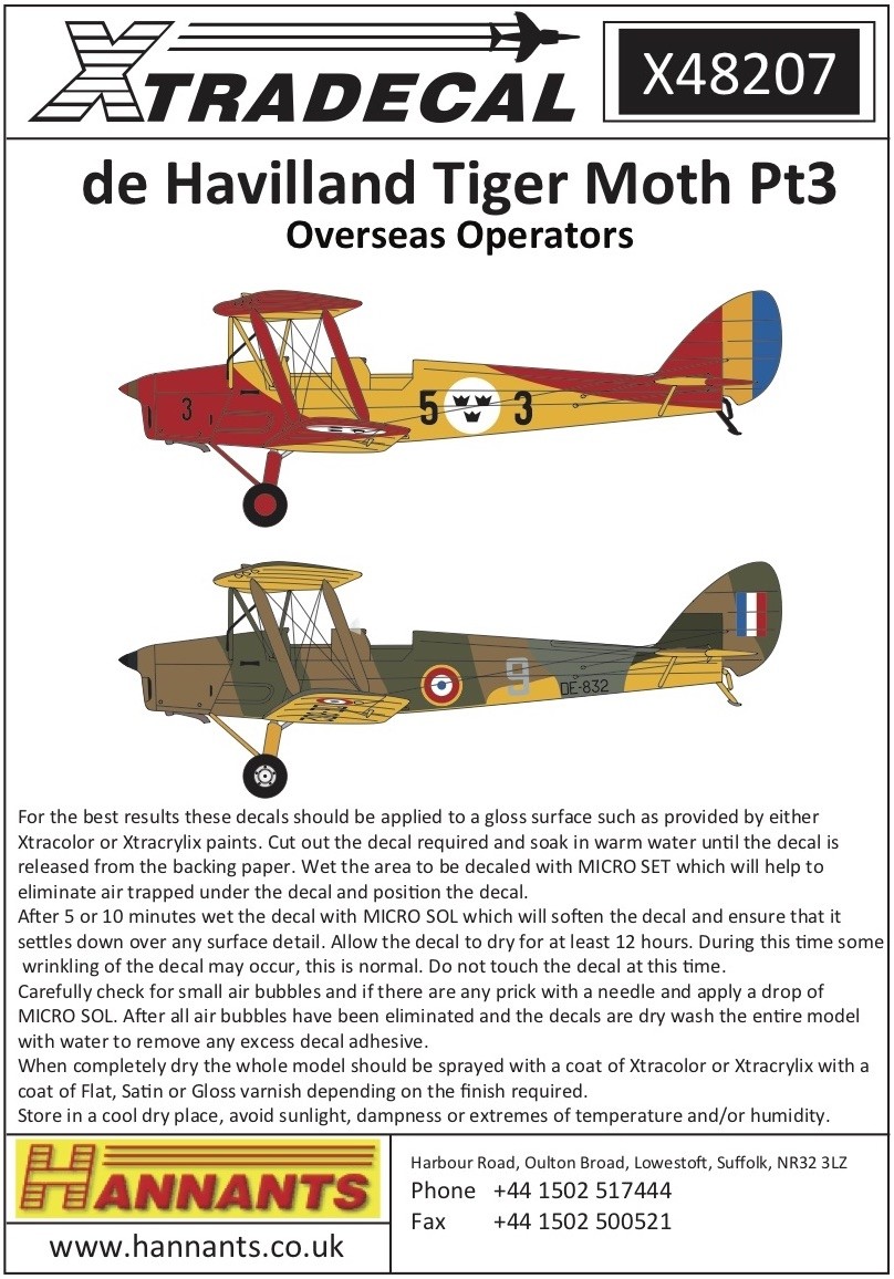 de Havilland DH.82a Tiger Moth Pt3 Overseas Operators (7) inkl. FV Sk11