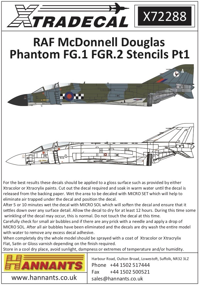 RAF FG.1 Phantom stencil data Part 1