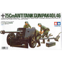 German 75mm anti-tank gun w 3 fig.