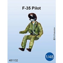 F-35 pilot seated in a/c.