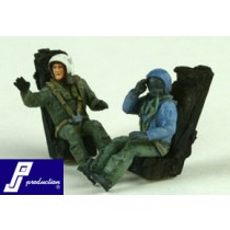 French pilots, seated, modern, 2 pcs