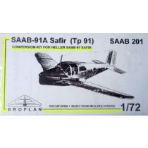 SAAB 91A Safir (Tp91) SAAB 201 conversion for Heller Safir. (J29 Tunnan wing.)
