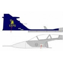 ETPS JAS39B Gripen fin emblem in gold and text in white - ALPS