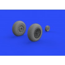 P-51D-5 Mustang wheels oval tread (for Eduard kits)