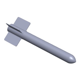 1 x 18 cm raket m/49. 3D print