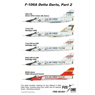 F-106A Delta Darts part 2: Fox One decals