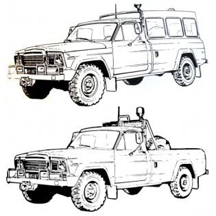 Klargöringsbil 9711/9712 Dallas Jeep Pickup eller hardtop