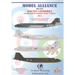 BAC/EE Canberra Part 1 - Bomber Canopy versions in Foreign Service (5 schemes)