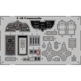 C-46 Commando detaljer COLOR ETCH