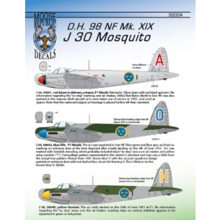 J30 Mosquito Mk. XIX, 6 marking options