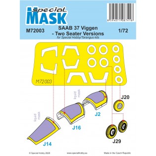 SAAB 37 Viggen two-seater paint mask SE INFO