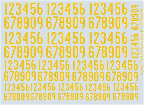 Yellow SwAF numbers 1936-62, narrow