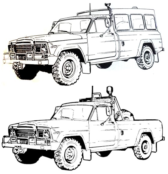 Klargöringsbil 9711/9712 Dallas Jeep Pickup eller hardtop