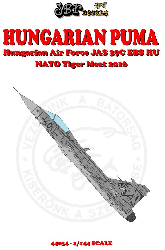 Hungarian JAS39 Gripen with NTM 2016 Puma tail art