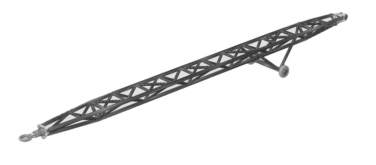 SAAB Viggen tow bar. 3D print  IN STOCK 140 mm