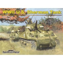 WWII US Sherman tank in Action